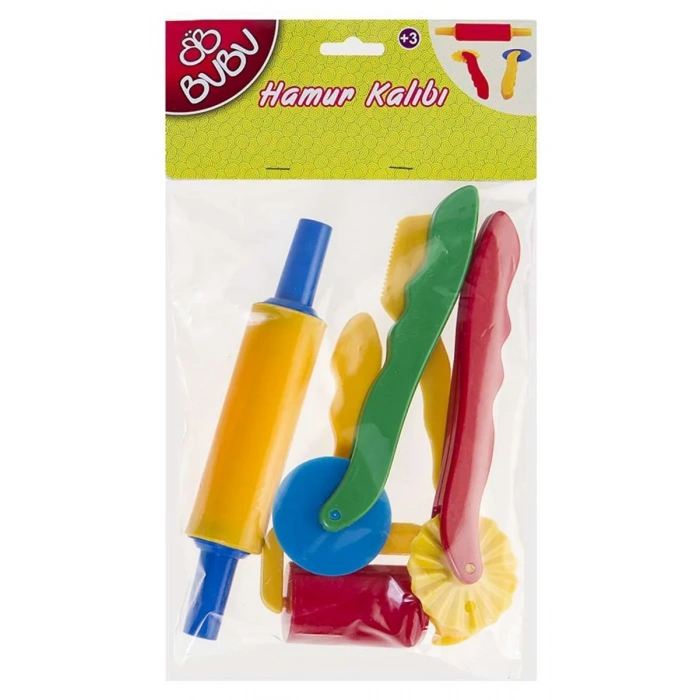 Bubu Oyun Hamuru Kalıbı Merdane & Bıçak Seti 6 Parça