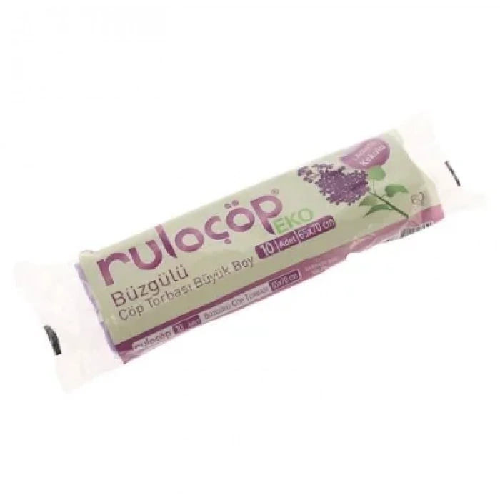 Büzgülü Çöp Torbası Büyük Boy Lavanta Kokulu ( 65x70 ) 10 Adet