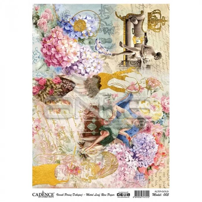 Cadence Altın Varak Pirinç Dekopaj A3 Model:005
