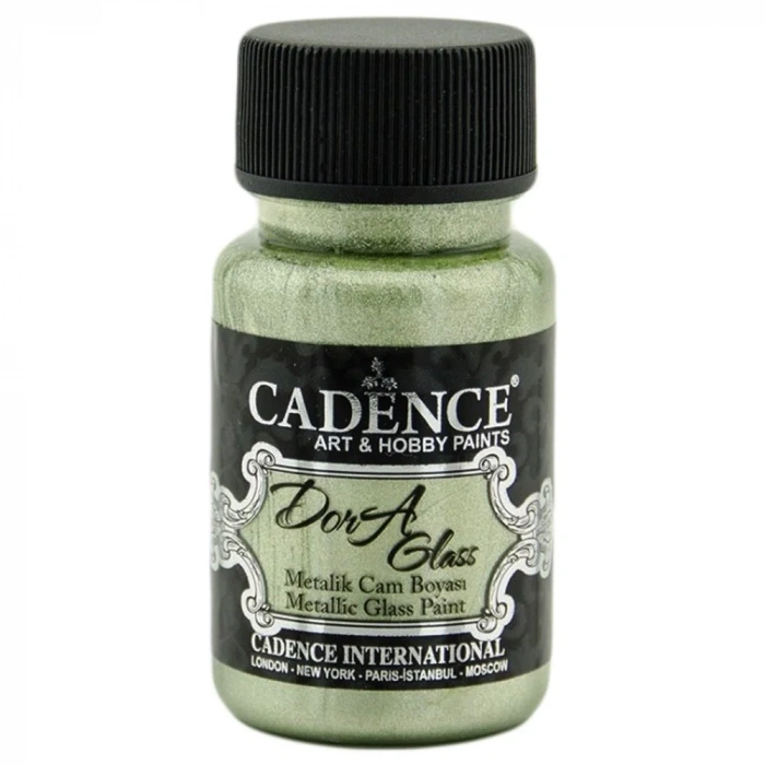 Cadence Dora Glass Metalik Cam Ve Porselen Boyası 50ml 3146 Mentol