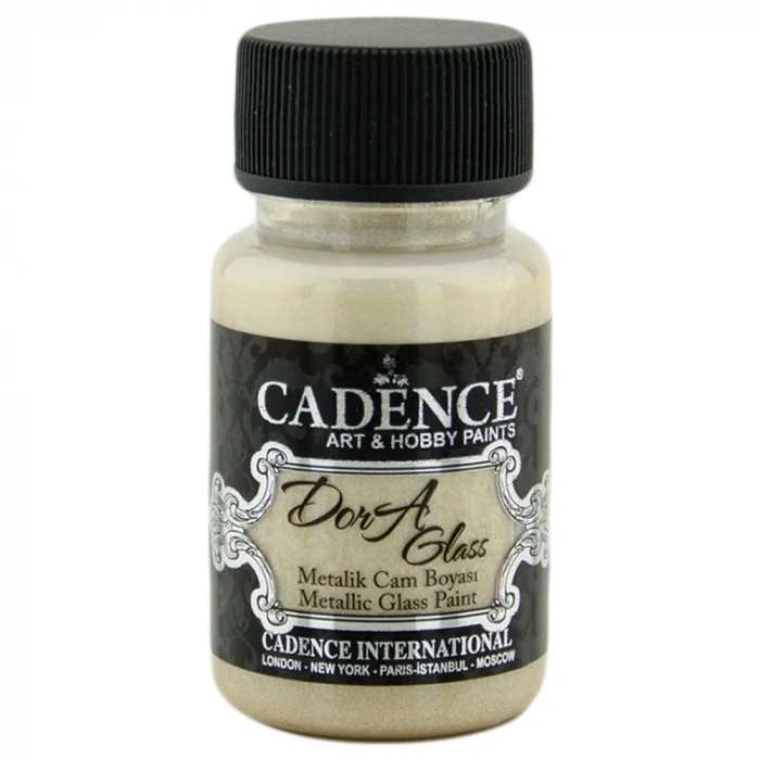 Cadence Dora Glass Metalik Cam Ve Porselen Boyası 50ml 3172 Şampanya