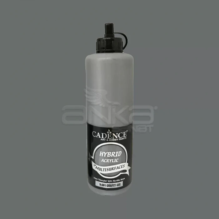 Cadence Hybrid Acrylic For Multisurfaces Tüm Yüzeyler İçin Akrilik Boya 500ml H081 Grafiti Gri