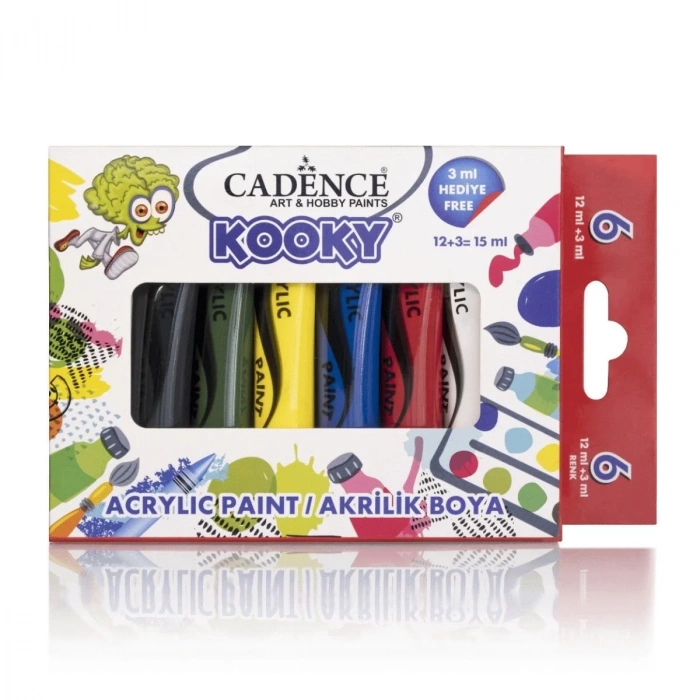 Cadence Kooky Akrilik Boya Seti 6x15ml Opak