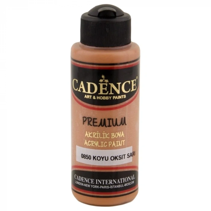 Cadence Premium Akrilik Boya 120ml 0850 Koyu Oksit Sarı