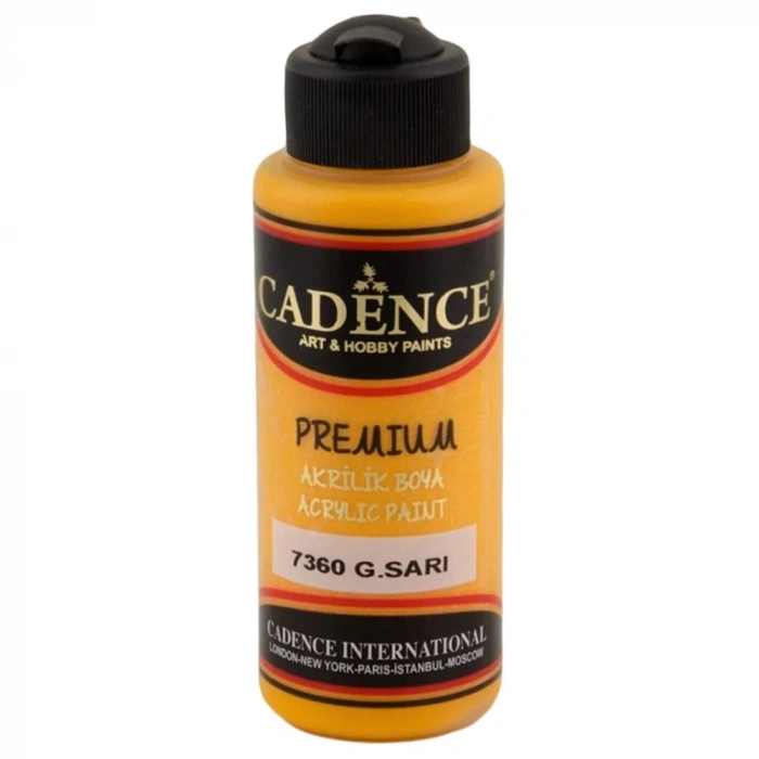 Cadence Premium Akrilik Boya 120ml 7360 G. Sarı