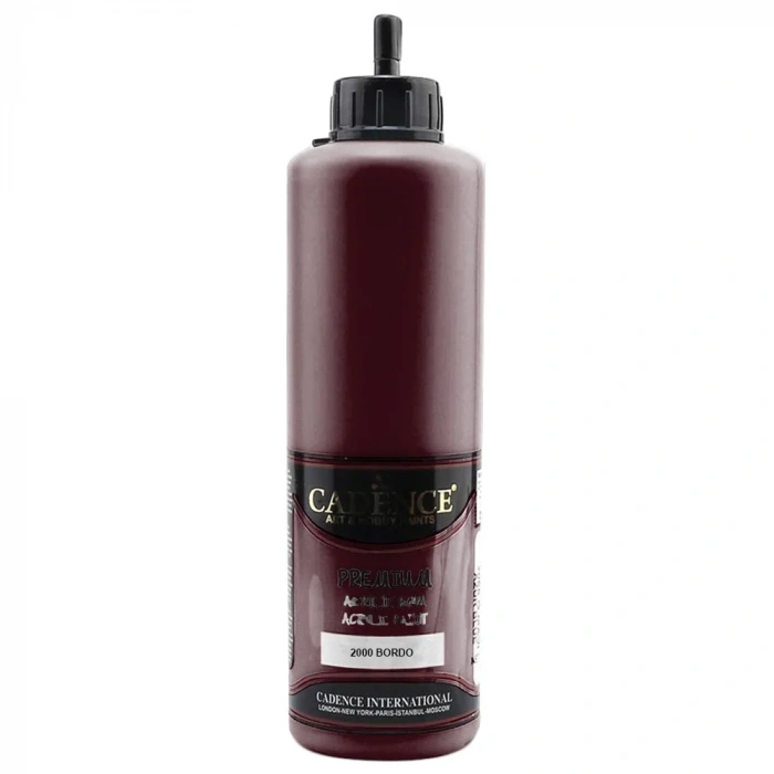Cadence Premium Akrilik Boya 500ml 2000 Bordo