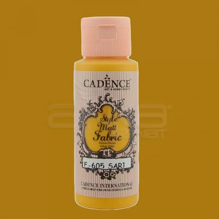 Cadence Style Matt Fabric Kumaş Boyası 59ml 605 Sarı