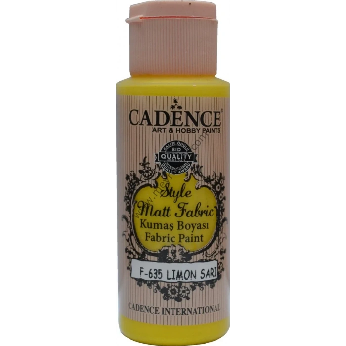 Cadence Style Matt Fabric Kumaş Boyası 59ml 635 Limon Sarı