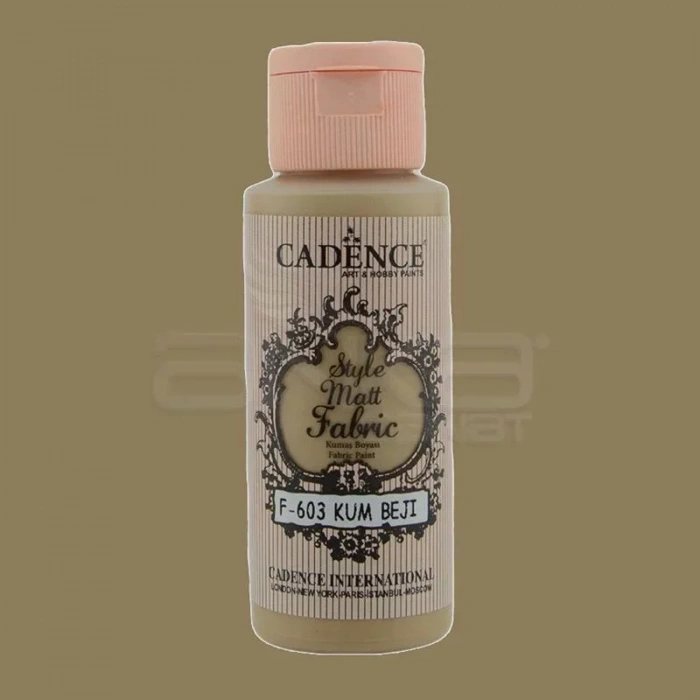 Cadence Style Matt Fabric Kumaş Boyası 59ml F603 Kum Beji-sand Beige