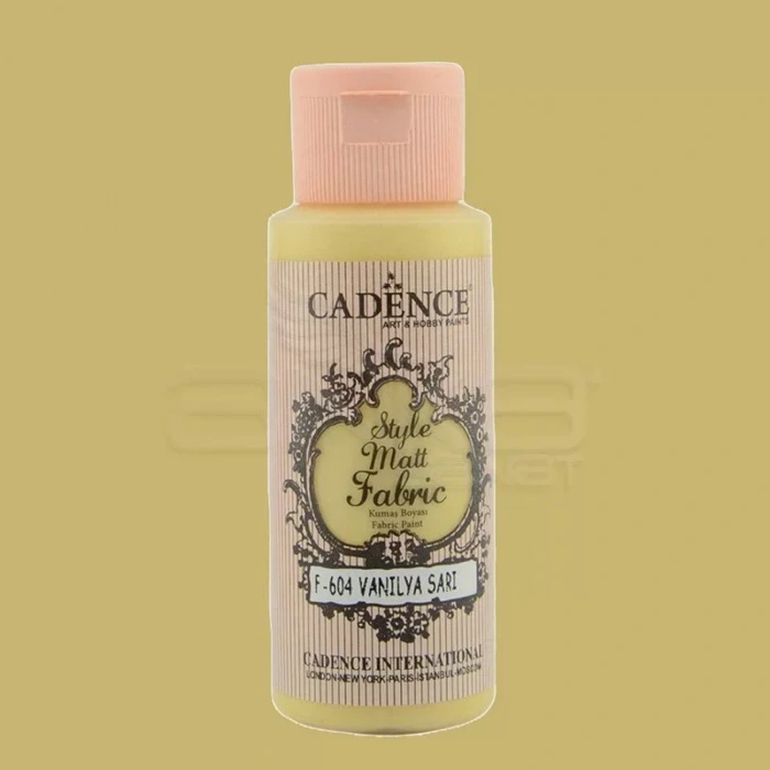 Cadence Style Matt Fabric Kumaş Boyası 59ml F604 Vanilya Sarı-Vanilla Yellow