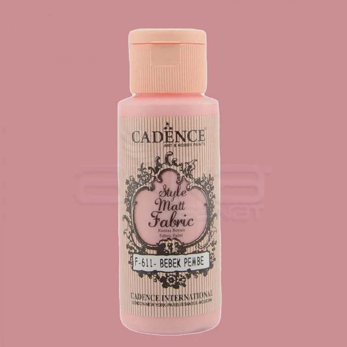 Cadence Style Matt Fabric Kumaş Boyası 59ml F611 Bebek Pembe-baby Pink