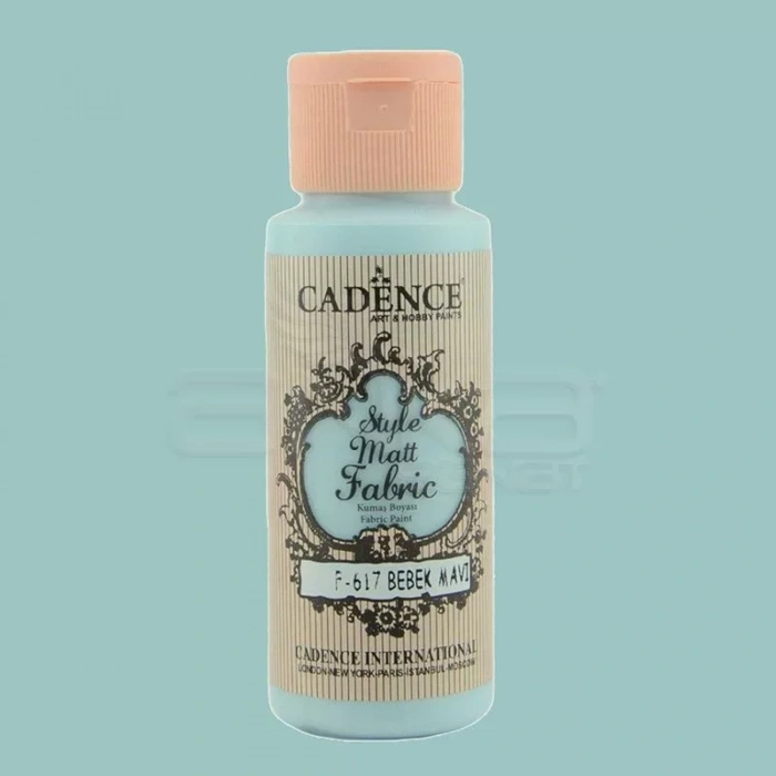 Cadence Style Matt Fabric Kumaş Boyası 59ml F617 Bebek Mavi-Baby Blue