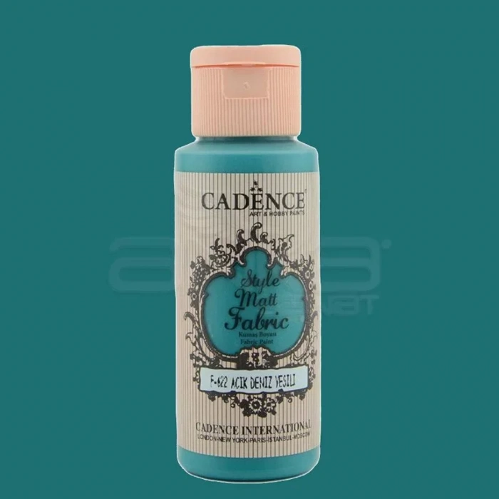 Cadence Style Matt Fabric Kumaş Boyası 59ml F622 Açık Deniz Yeşili-light Sea Green