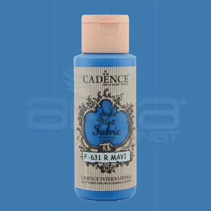 Cadence Style Matt Fabric Kumaş Boyası 59ml F631 Royal Mavi-Royal Blue