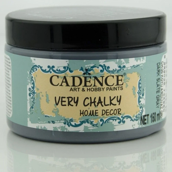 Cadence Very Chalky Home Dekor Kadifemsi Mobilya Boyası 150ml 20 Koyu Arduvaz Gri