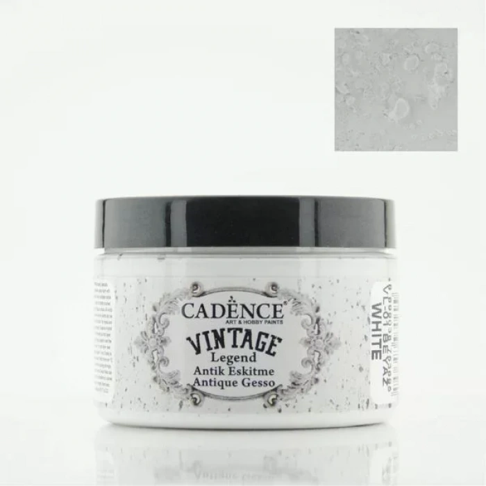 Cadence Vintage Antik Eskitme Boyası 150ml 01 Beyaz
