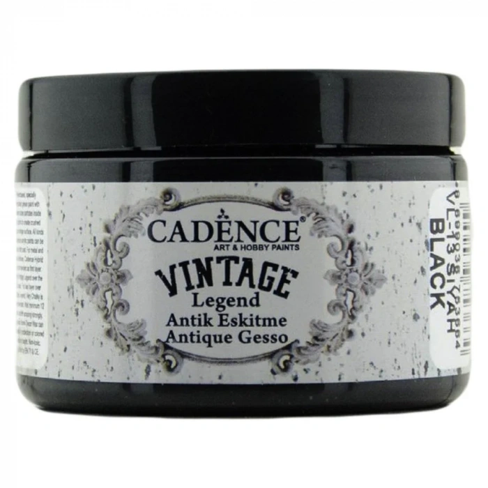 Cadence Vintage Legent Antik Eskitme Boyası 150ml 13 Siyah