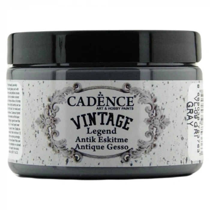 Cadence Vintage Legent Antik Eskitme Boyası 150ml 9 Gri