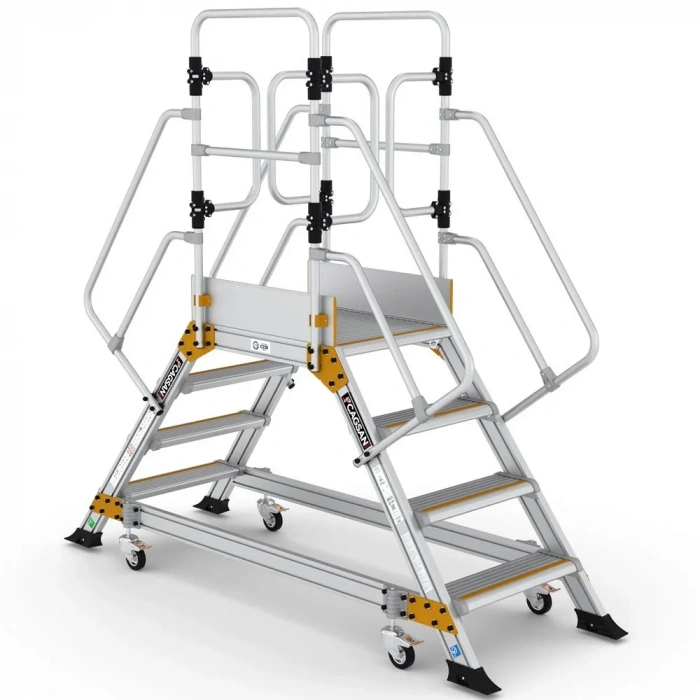 Çağsan Çift Çıkışlı Endüstriyel Alüminyum Platform 3+1 Basamaklı - EPC3