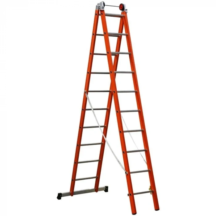 Çağsan İki Parçalı Çok Amaçlı Fiberglas Merdiven (V2) 2x10 Basamaklı - FS6-V2