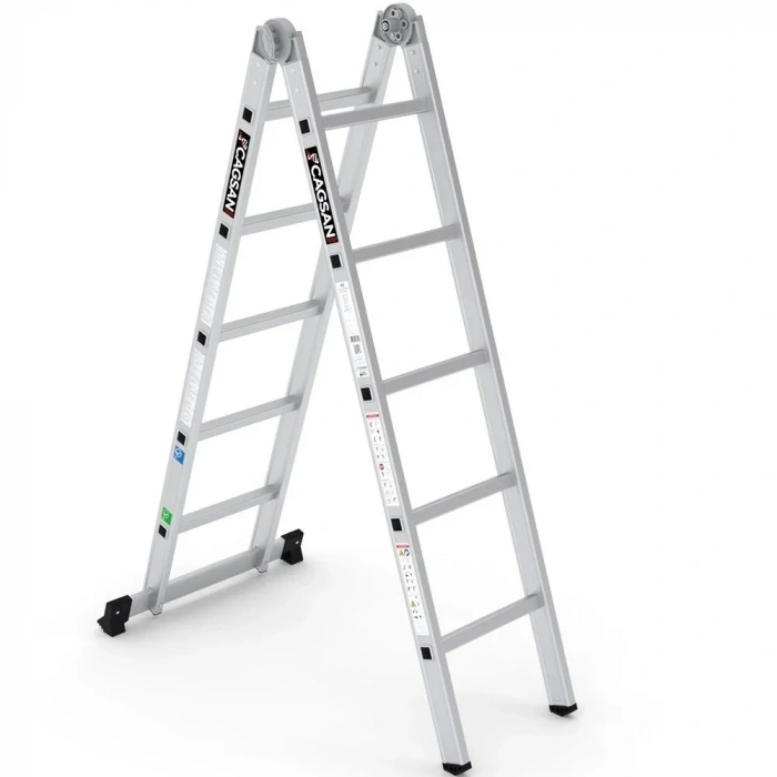 Çağsan Katlanır Alüminyum Merdiven 2x5 Basamaklı - K3