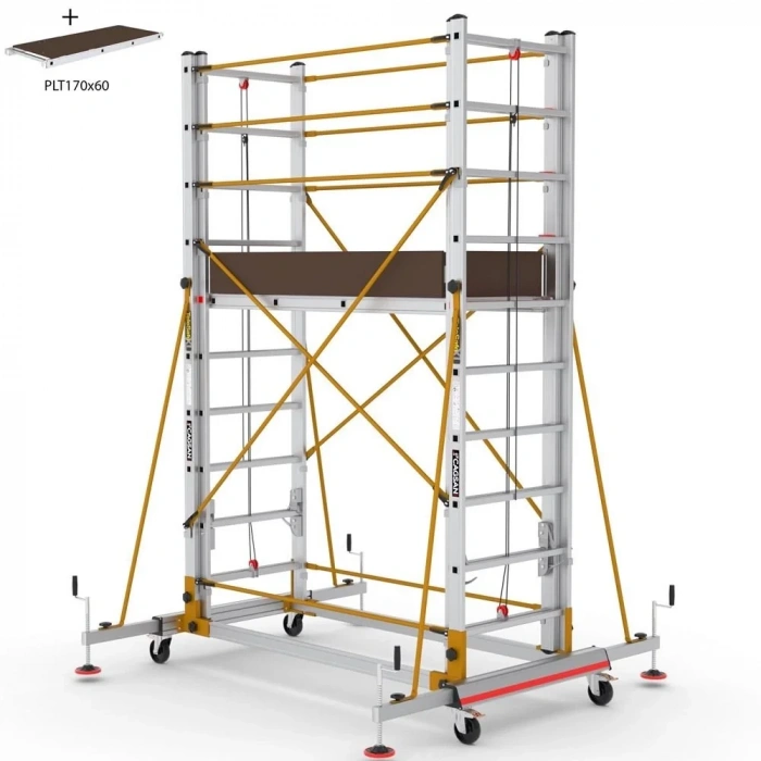 Çağsan Telesafe XL İki Parçalı Alüminyum İskele 2x10 Basamaklı - S005_XLN