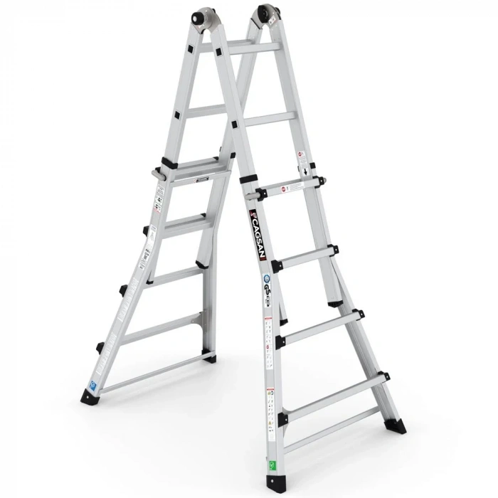 Çağsan Telesky Çok Amaçlı Katlanır Alüminyum Merdiven 4 Basamaklı - CK360
