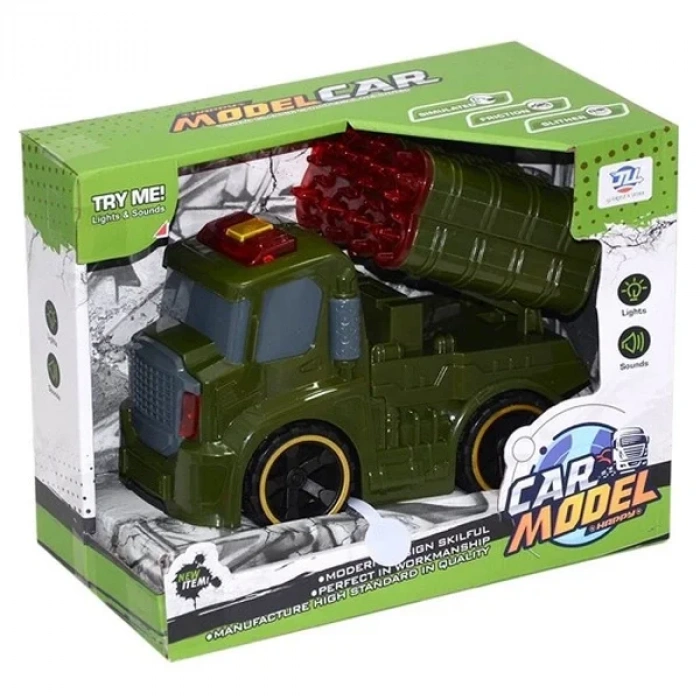 Canem Oyuncak Sürtmeli Sesli Işıklı Askeri Araçlar 8899-4A