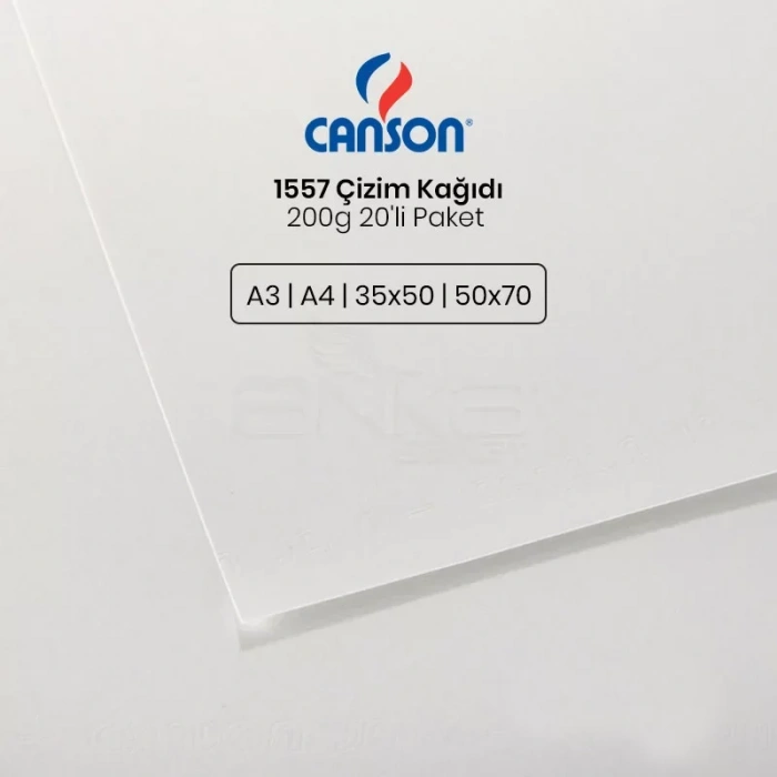 Canson 1557 Çizim Kağıdı 200g 20li Paket
