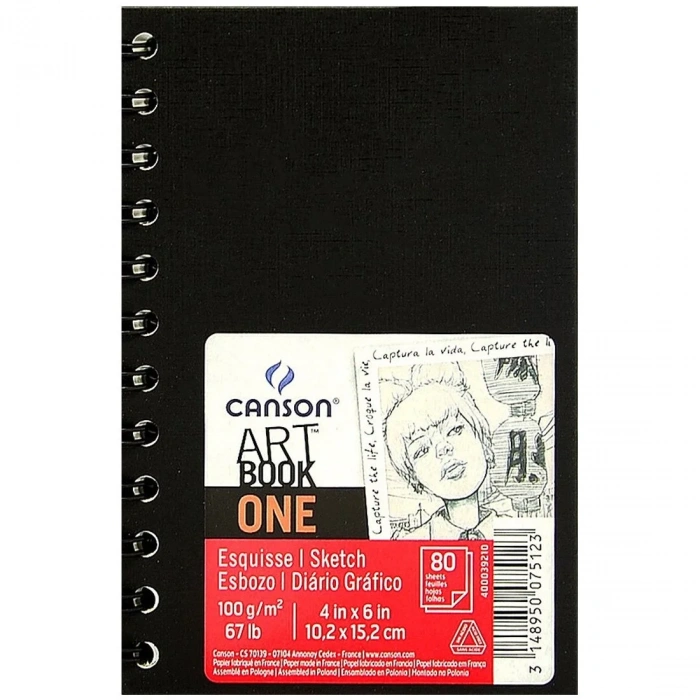 Canson Art Book Eskiz Defteri 10.2x15.2cm 100gr 80yp Spiralli