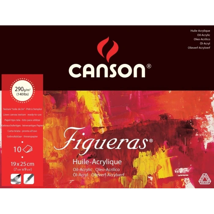 Canson Figueras Yapışkanlı Blok 19x25cm 290gr 10yp