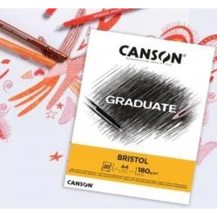 Canson Graduate Bristol Eskiz Çizim Defteri A3 180gr 20 Yaprak