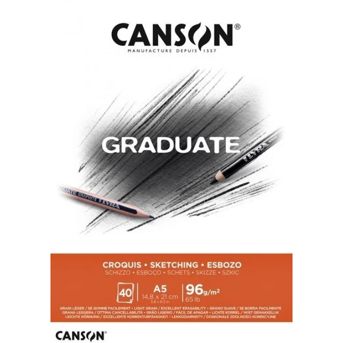 Canson Graduate Croquis Eskiz Defter A5 96gr 40yp