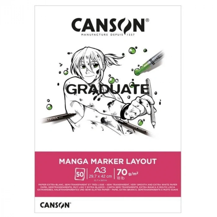 Canson Graduate Marker Defter A3 70gr 50yp
