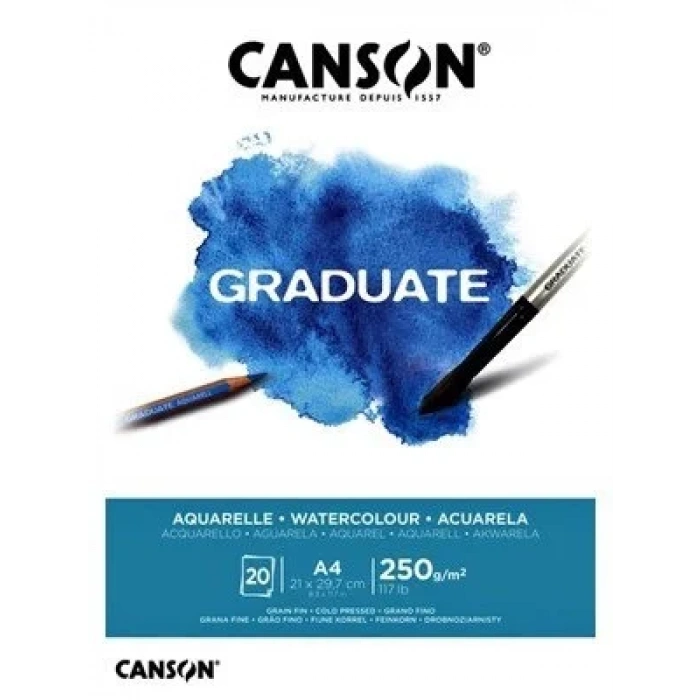 Canson Graduate Suluboya Defteri A4 250gr 20 Yaprak