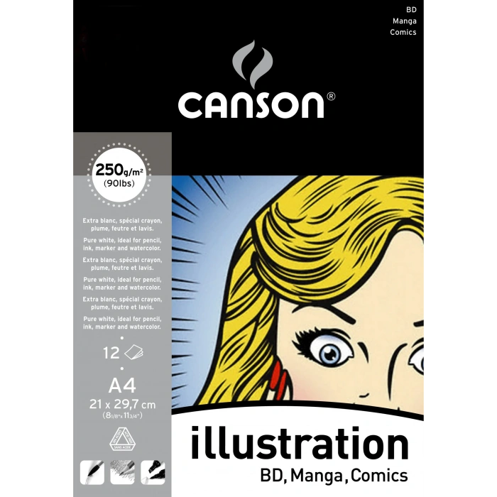Canson Illustration BD Manga Comics A4 250gr 21x29.7cm