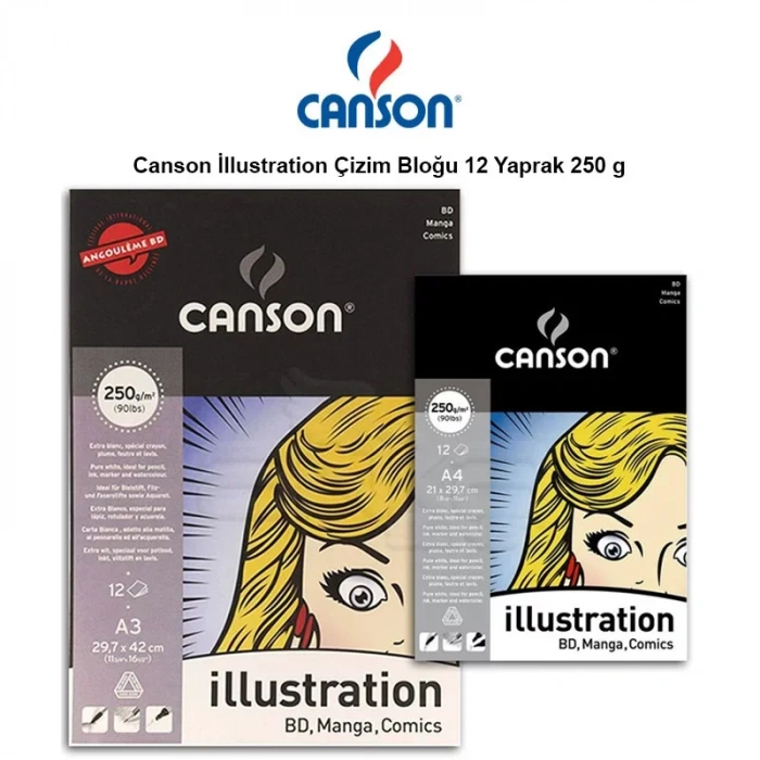 Canson İllustration Çizim Bloğu 12 Yaprak 250g