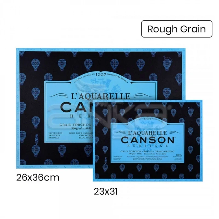 Canson Laquarelle Heritage Sulu Boya Blok 300g 12 Yaprak Rough Grain