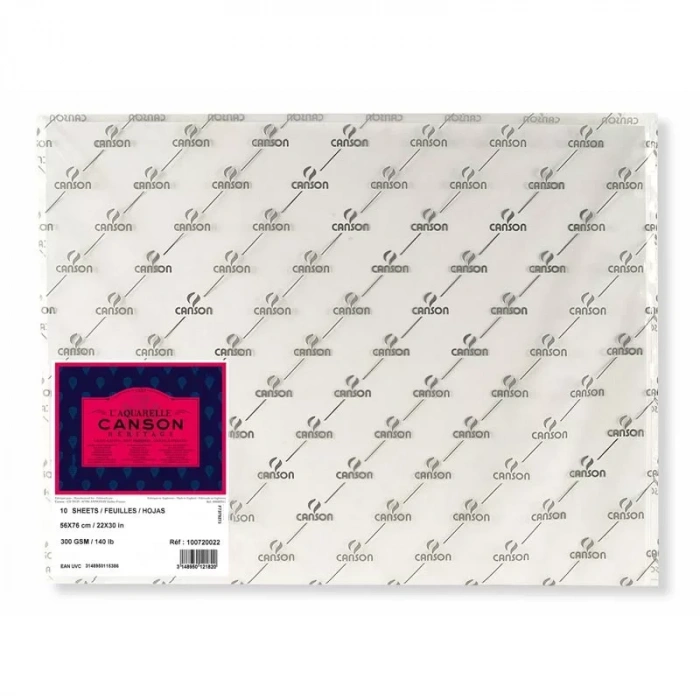 Canson Laquarelle Heritage Sulu Boya Kağıdı 5li Paket 300g 56x76