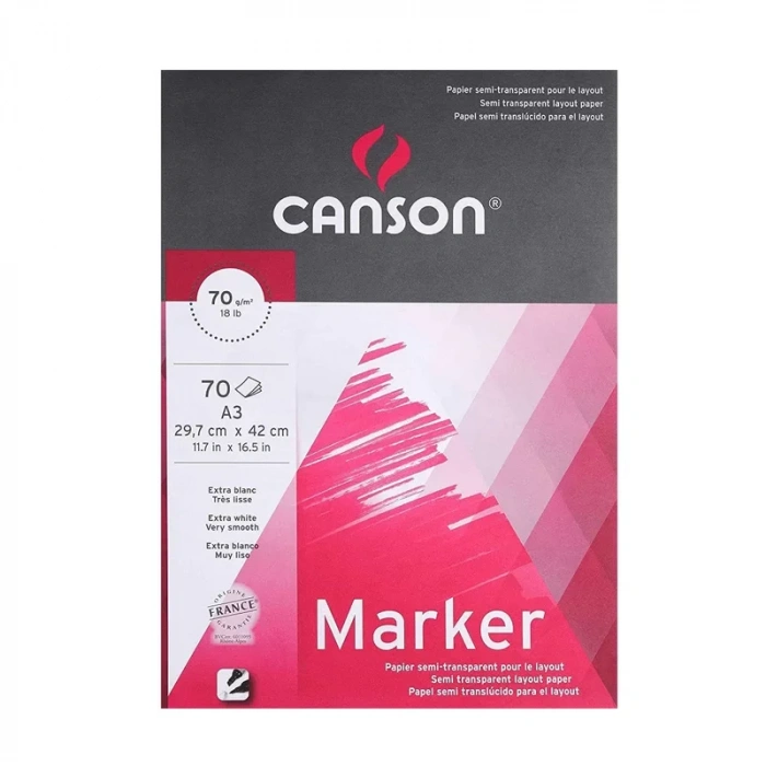 CANSON MARKER LAYOUT ÇİZİM BLOĞU A3 70 YAPRAK 70gr (97233)