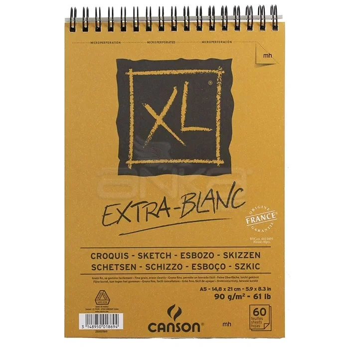Canson Xl Extra White Eskiz Defteri 90g 60 Yaprak A5