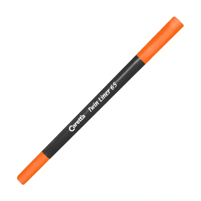 Caretta 65-40 Çift Uçlu Keçeli Kalem 0.4-1mm Fosforlu Turuncu
