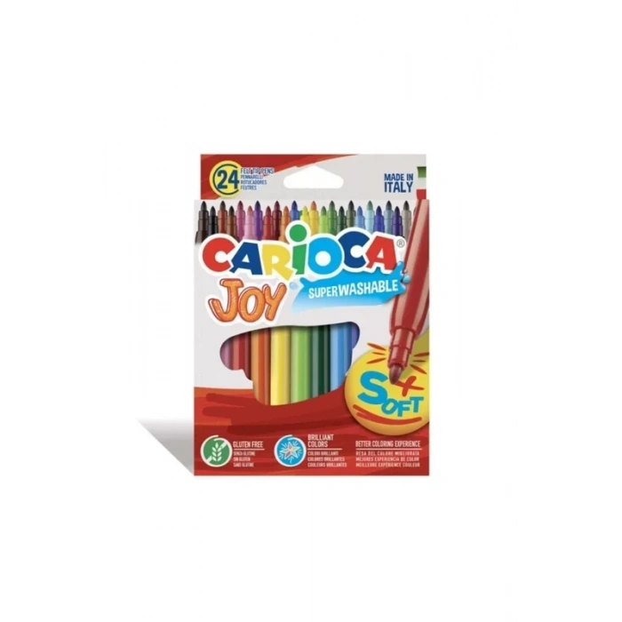 Carioca 40615 Joy Süper Yıkanabilir Keçeli Kalem 24 Renk