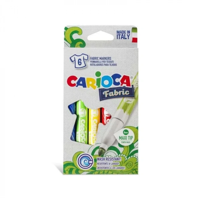 Carioca 40956 Cromatex Kumaş Boyama Kalemi 6 Renk