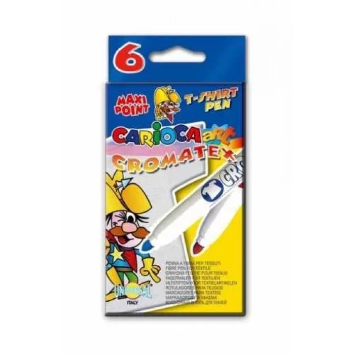 Carioca 40956 Cromatex Kumaş Boyama Kalemi 6 Renk