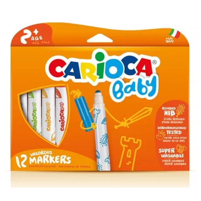 CARİOCA 42814 BABY JUMBO YIKANABİLİR KEÇELİ KALEM 12 RENK