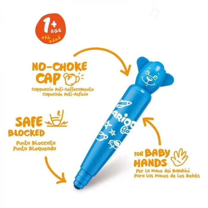 Carioca 42815 Baby Jumbo Yıkanabilir Keçeli Kalem 6 Renk