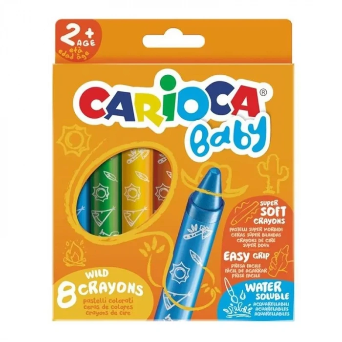 CARİOCA 42892 SÜPER CRAYONS PASTEL BOYA KALEMİ JUMBO 8 RENK