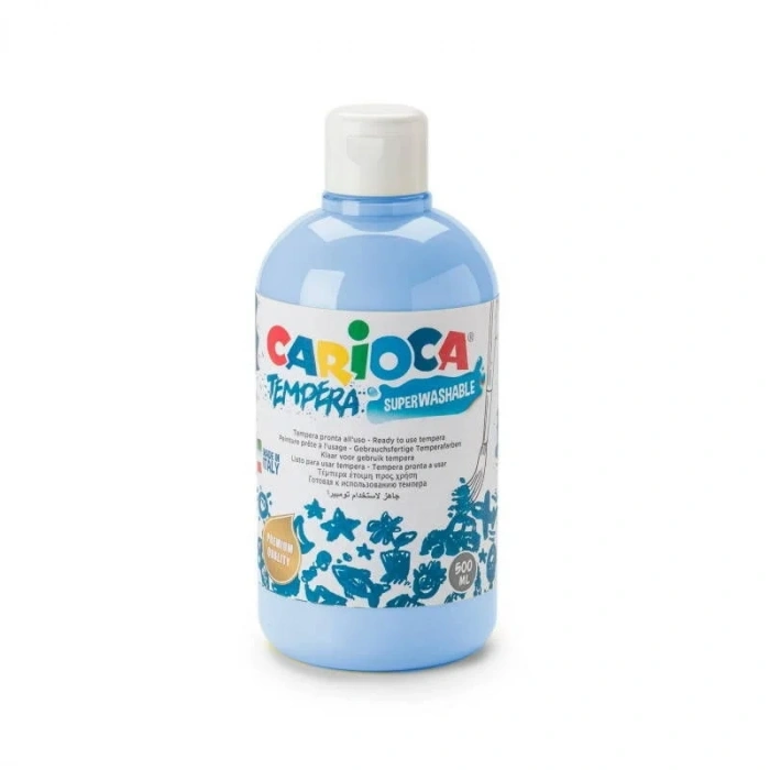 Carioca Tempera Yıkanabilir Poster Boya 500 ml. AÇIK MAVİ