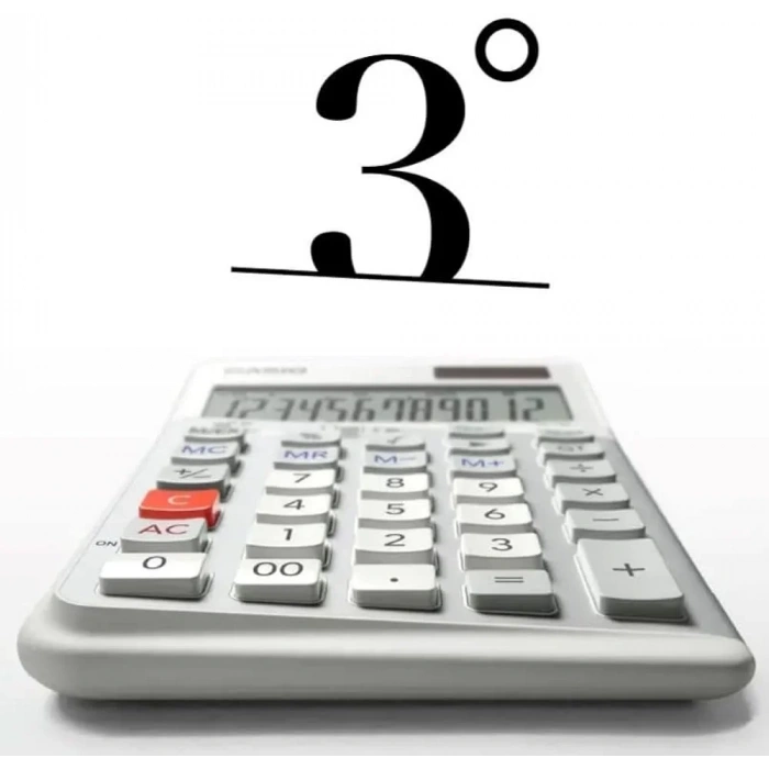 CASIO DE-12E-WE-W-DP HESAP MAKİNESİ 12 HANE